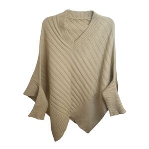 Women's Poncho Style Sweater with Arms B4
